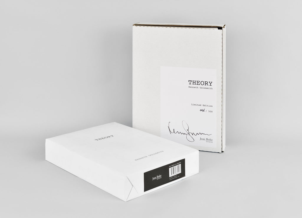 Kenneth Goldsmith - Limited Edition - THEORY (/500)