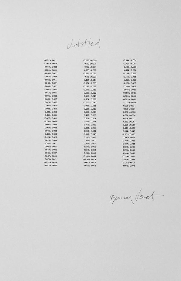 Bernar Venet - Unique Limited Editions - Poetic? Poétique ?